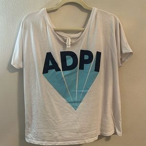 FLOWY ALPHA DELTA PI WHITE TOP